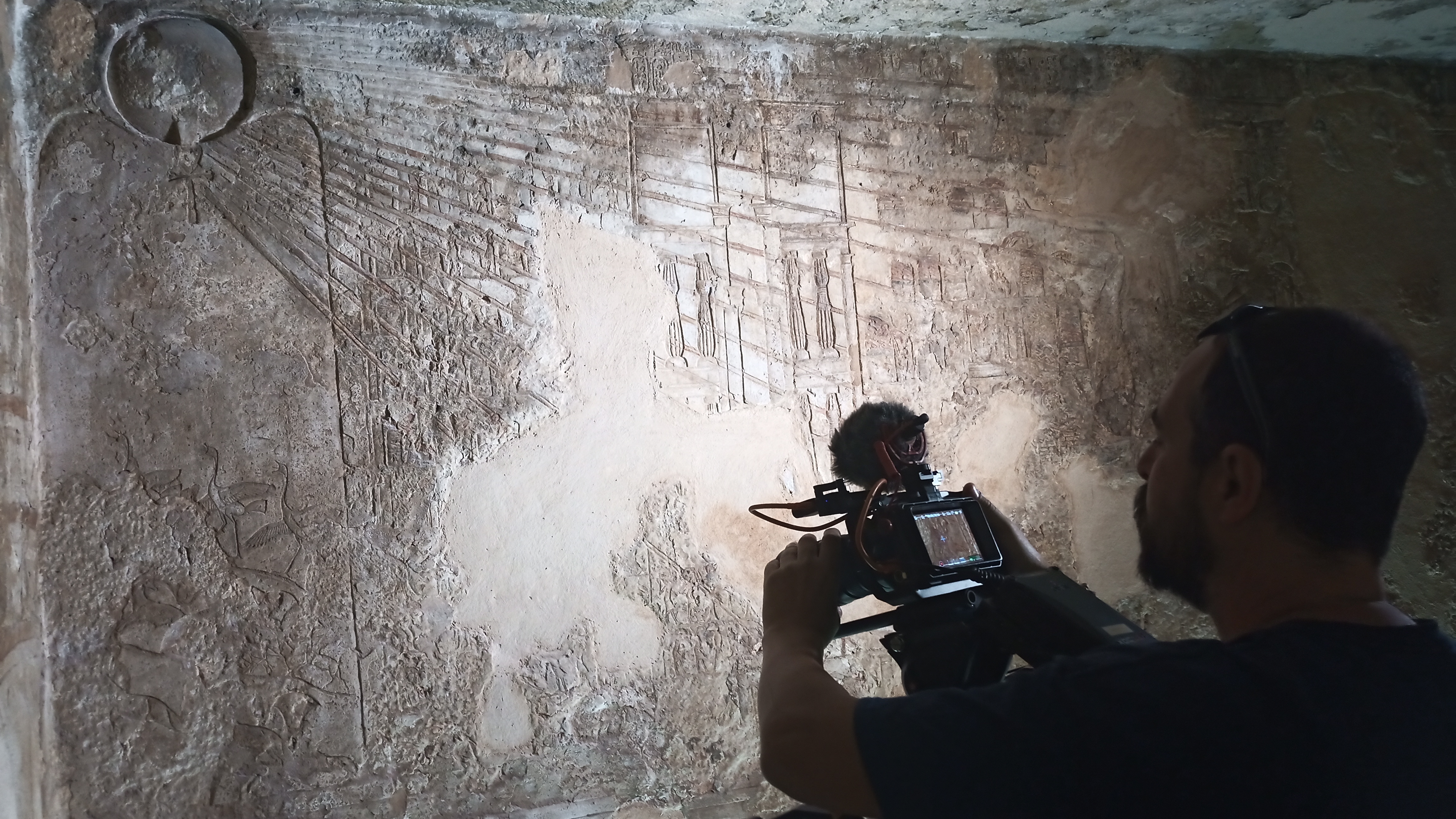 Interior de la tumba de Akhenatón. Foto Navarro.