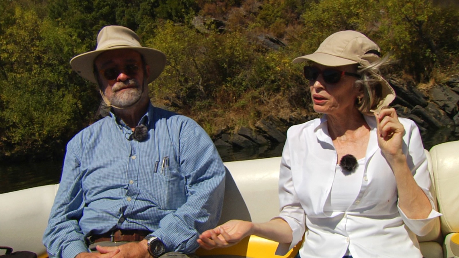 Rodrigo y Mimi en el Tajo portugu&eacute;s. 