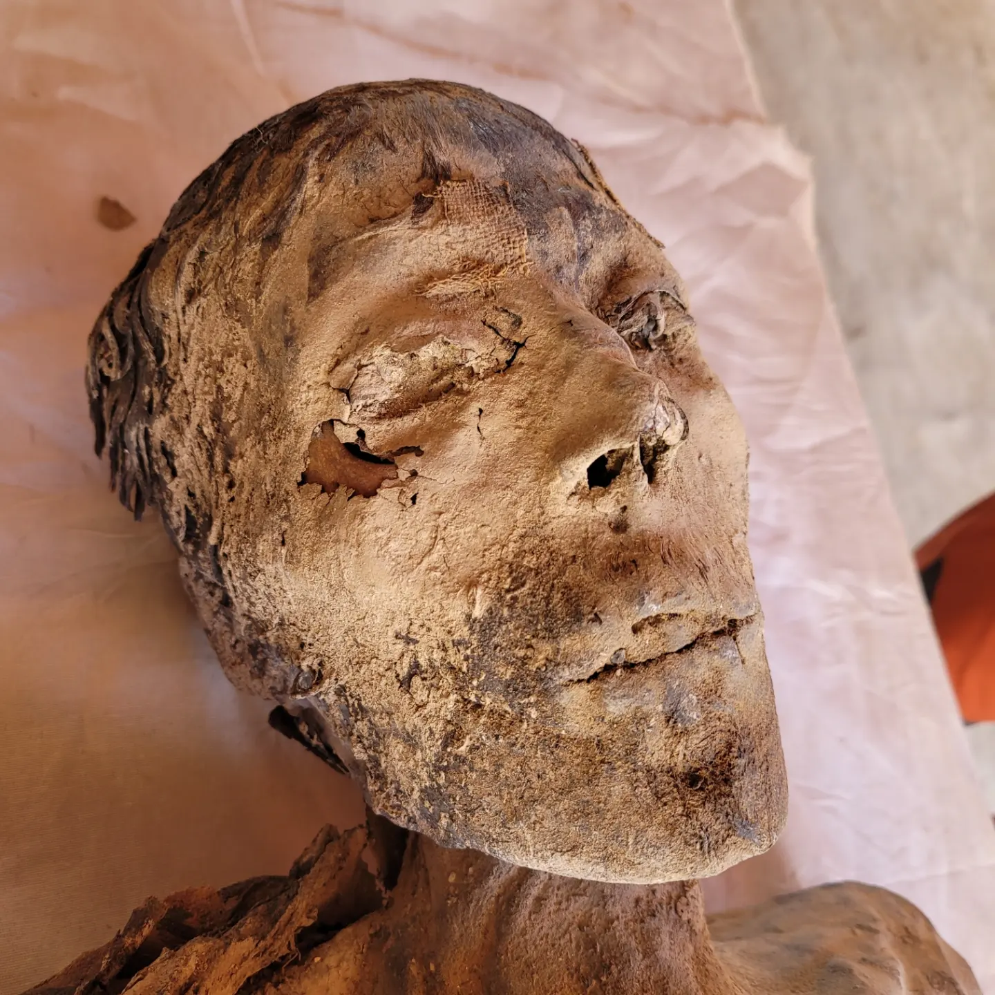 Momia de la excavación del Visir. Foto Pimentel
