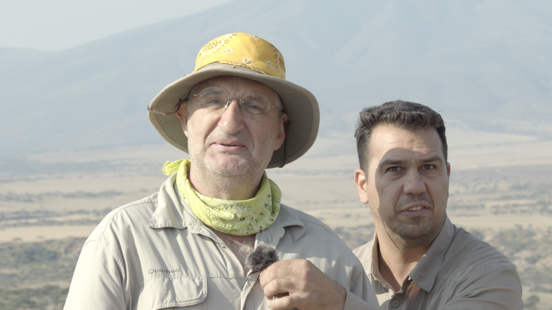 Baquedano con David Pérez en Olduvai